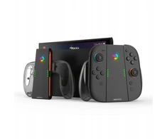 YAXO Charge Grip Set do Joy-Con su funkcija ładowania Nintendo Switch 2 Techno juoda