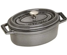 Mažas ovalus ketaus puodas Staub – 250 ml, grafito spalvos