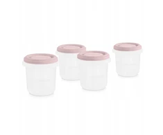 „Miniland Terra Terra“ hermetiški maisto indeliai, 4 x 200 ml – rausvos spalvos