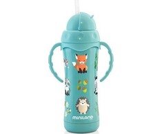 Miniland Šiluminio vandens butelis su šiaudais - 240 ml