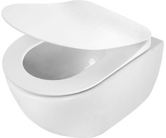 Klozetas Deante Peonia Rimless su lėtai nusileidžiančiu Slim dangčiu, Baltas