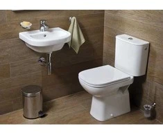 Jika pods Deep, 360x650 mm, horizontāls izvads, pievads no apakšas, balts