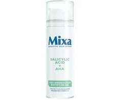 Mixa Salicylic Acid + AHA Anti-Imperfection Mattifying Gel matinis veido kremas mišriai odai, 50 ml