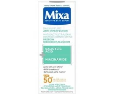 Mixa Matinį efektą suteikiantis itin lengvas apsauginis kremas nuo odos netobulumų SPF50 40 ml