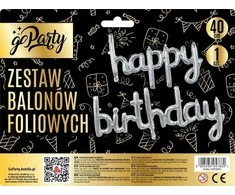 Mk Trade Su gimtadieniu Sidabrinių folijos balionų rinkinys