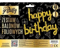 Mk Trade Su gimtadieniu Auksinis folijos balionų rinkinys