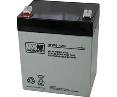 Mw Power MWPower MWS 12V 5Ah F1(187) AGM akumuliatorius, 5 metai