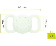 Dėklas Mobile Origin „AirTag“ augintinių antkaklis, šviečiantis žalias