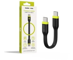 Mobile Origin Kompaktiškas USB-C į USB-C kabelis, juodas
