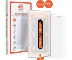 „Mobile Origin“ ekrano apsaugos iPhone 12 Pro / 12 su lengvai aplikatoriumi, 2 vnt. pakuotėje.