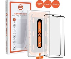 „Mobile Origin“ ekrano apsaugos iPhone 11 Pro / XS / X su lengvai aplikuojamais lipdukais, 2 vnt. pakuotėje.