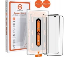 „Mobile Origin“ ekrano apsaugos iPhone 11 / XR su lengvai aplikuojamais lipdukais, 2 vnt. pakuotėje.