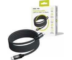 Mobile Origin Magnetinis patentuotas originalus USB-C į USB-C kabelis, 1 m, juodas