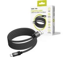 Mobile Origin Magnetinis patentuotas originalus kabelis USB-A į USB-C 1 m, juodas