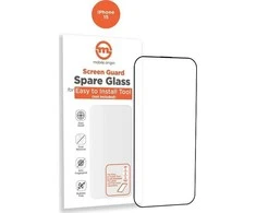 „Mobile Origin“ oranžinis ekrano apsauginis stiklas iPhone 15