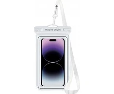 Mobile Origin Mobilus Origin Neperšlampamas plaukiojantis dėklas 6,8", balta/juoda