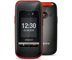Mobilusis telefonas Emporia - ONE V200i juoda/raudona (2025) (V200.v3.bk.01)