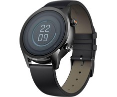 Išmanusis laikrodis Mobvoi TicWatch C2+, Juodos spalvos korpusas su juodos spalvos odiniu dirželiu