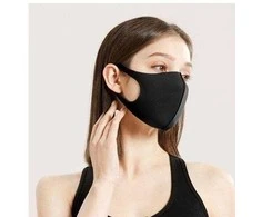 Maska antysmogowa Mocco Textile two-layer reusable masks M size Juodas