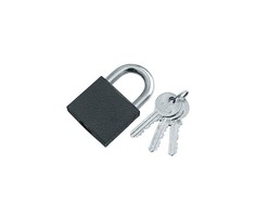 Modeco Ketaus WOLF LOCK pakabinama spyna, pilka 50mm, 6 vnt. MN-02-250