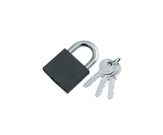 Modeco Ketaus WOLF LOCK pakabinama spyna, pilka 50mm, 6 vnt. MN-02-250