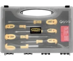Modeco FRIENDLY GRIP atsuktuvas, antgalių ir lizdų komplektas, 17 vnt. MN-11-042