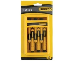 Modeco Laikrodžių atsuktuvų rinkinys 4 plokšti ir 2 Philips 6 vnt. (MN-10-207)