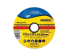 Modeco Plokščių šlifavimo diskas plieno pjovimui 115x1x22,23mm 50 vnt. - MN-68-970