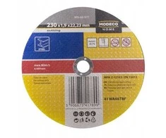 Modeco Šlifavimo diskas plieno pjovimui 230x1,9x22,23 mm plokščias [Namai]