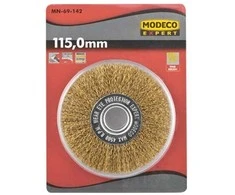 Šveitimo šepetys lėkštės tipo, kampiniam šlifuokliui, susuktos vielos (plienas) M14 Modeco Expert | d-150 mm