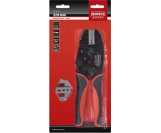 Modeco Žiedinių antgalių užspaudimo replės 0,5–4 mm² 6–16 mm² 220 mm CRMO TPR MN-20-189