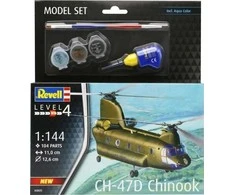 Revell CH-47D Chinook 1/144 dovanų rinkinys su dažais, klijais, teptuku