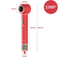 Modeliavimo šepetys Webber Džiovintuvas Garbanojimo žnyplės do Włosów 8w1 DHD7 Jonizacja BLDC Dyfuzor 1300W LCD (05DHD7CZ)
