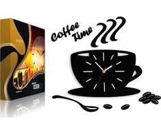 ModernClock Virtuvės sieninis laikrodis -FILIZANKA SATIN CUP Baltas