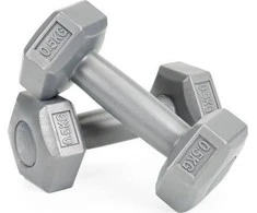 Fitneso hantelių rinkinys ModernHOME, pilkas, 2 x 0,5kg