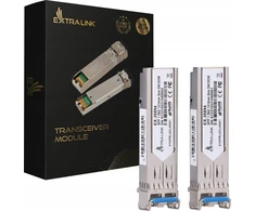 Šakotuvas „Extralink“ SFP modulis SFP 1.25G 2 vnt. pakuotėje, 1.25 Gbps, LC/UPC, 1310 nm, 2 km, vieno režimo, DOM