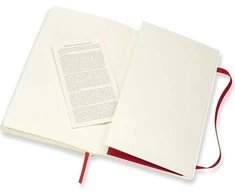 Moleskine Srl Užrašų knygutė Moleskine Classic 13x21cm, baltais lapais, minkštu viršeliu, raudonos spalvos