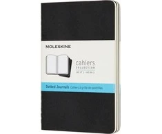 Užrašų knygelė Moleskine Cahier, 9x14cm,taškuotais lapais, minkštu viršeliu, juodos spalvos