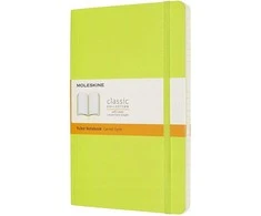 MOLESKINE Classic L užrašų knygelė (13x21cm), linijuota, minkštais viršeliais, 192 puslapiai, citrininės žalios spalvos