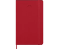 Kalender-märkmik Moleskine 2027 13x21cm, päev, kõvad kaaned, punane