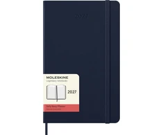 Moleskine Dieninis kalendorius 2027, 12M, L, 13x21cm, kieti viršeliai, safyro mėlyna (MS-9279356)