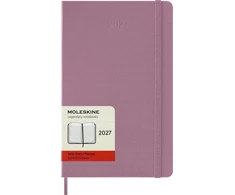 Moleskine Dieninis kalendorius 2027, 12M, L, 13x21 cm, kietas viršelis, majestic pink (MS-9279158)