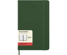 Moleskine Dieninis kalendorius 2027, 12 mėn., L, 13x21 cm, kietas viršelis, mirto žalios spalvos (MS-9279998)