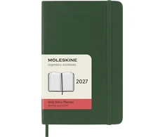 Moleskine Kasdienis kalendorius 2027, 12M, P, 9x14cm, minkšti viršeliai, myrtle žalias (MS-9278687)