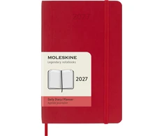Moleskine Dieninis kalendorius 2027, 12M, P, 9x14cm, minkšti viršeliai, scarlet red (MS-9279462)
