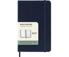 Moleskine Savaitinis kalendorius 2027, 12M, P, 9x14 cm, kieti viršeliai, safyro mėlyna (MS-9279561)