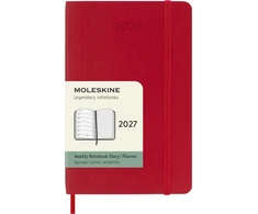 Moleskine savaitinis kalendorius 2027, 12M, P, 9x14cm, minkšti viršeliai, scarlet red (MS-9279622)
