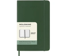 Moleskine savaitinis kalendorius 2027, 12M, P, 9x14 cm, minkšti viršeliai, myrtle žalias (MS-9279974)