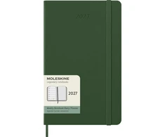 Moleskine savaitinis kalendorius 2027, 12M, L, 13x21cm, kietu viršeliu, myrtle žalias (MS-9279943)