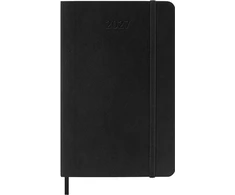 Kalendermärkmik Moleskine 2027 9x14cm, nädal, pehmed kaaned, must
